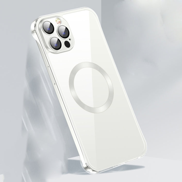 Custodia MagSafe per CD in vetro senza cornice, For iPhone 14, For iPhone 14 Plus, For iPhone 14 Pro, For iPhone 14 Pro Max