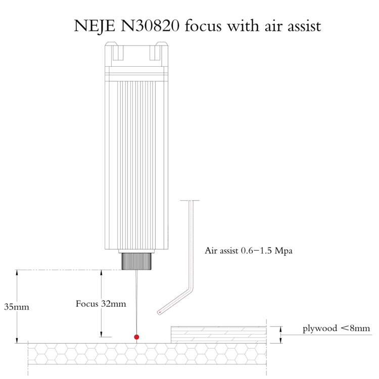 Kit modulo incisore laser NEJE N30820 5,5 W 450 nm, N30820