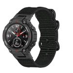 Cinturino per orologio in nylon con fibbia nera a tre anelli, For Amazfit T-Rex / T-Rex Pro / Ares