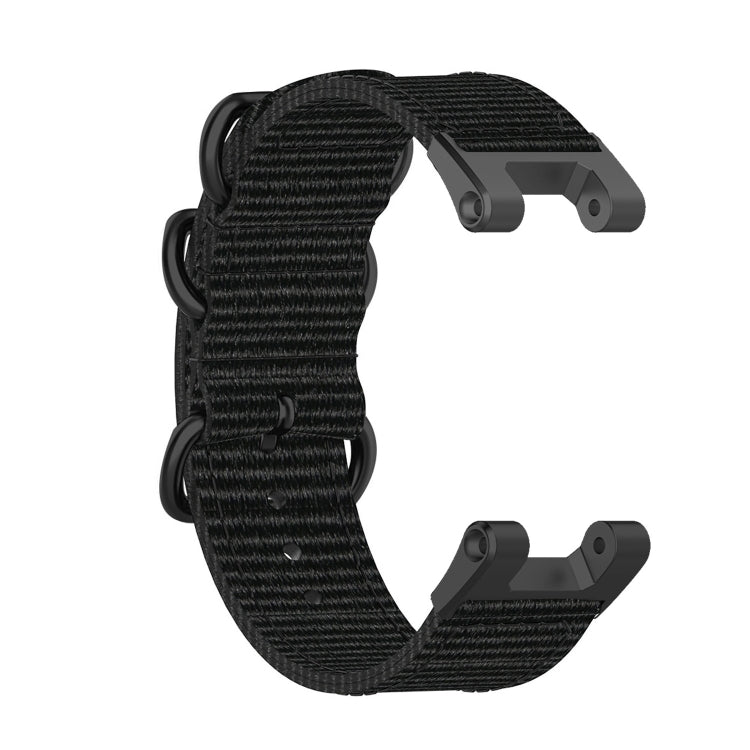 Cinturino per orologio in nylon con fibbia nera a tre anelli, For Amazfit T-Rex / T-Rex Pro / Ares
