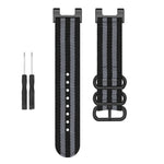 Cinturino per orologio in nylon con fibbia nera a tre anelli, For Amazfit T-Rex / T-Rex Pro / Ares