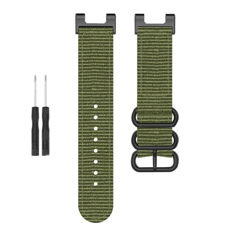 Cinturino per orologio in nylon con fibbia nera a tre anelli, For Amazfit T-Rex / T-Rex Pro / Ares