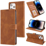 Custodia in pelle Fantasy Classic Skin-feel Texture pelle di vitello, For iPhone 14, For iPhone 14 Plus, For iPhone 14 Pro, For iPhone 14 Pro Max