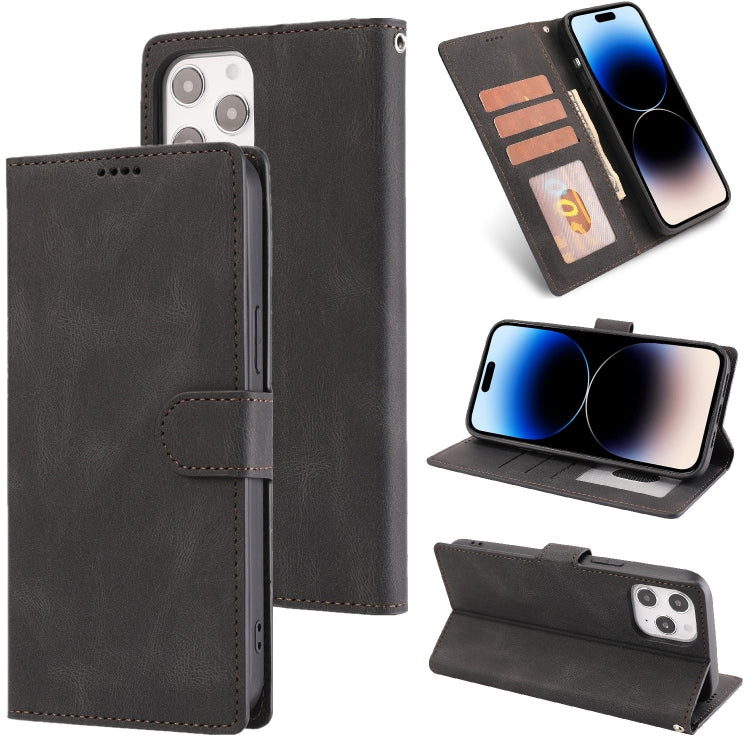 Custodia in pelle Fantasy Classic Skin-feel Texture pelle di vitello, For iPhone 14, For iPhone 14 Plus, For iPhone 14 Pro, For iPhone 14 Pro Max
