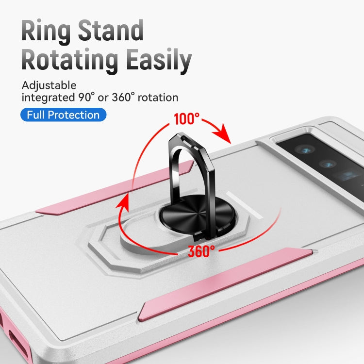 Custodia per telefono resistente agli urti con cavalletto ad anello, For Google Pixel 7 Pro