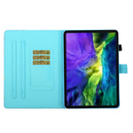 Custodia in pelle piatta sinistra e destra verniciata con funzione sleep, slot per schede e fibbia, striscia antiscivolo e staffa, For iPad Pro 11 inch 2020