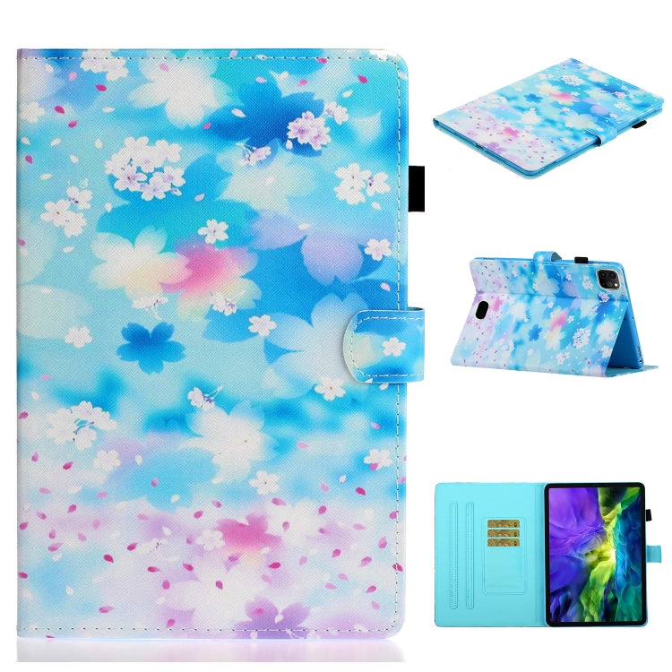 Custodia in pelle piatta sinistra e destra verniciata con funzione sleep, slot per schede e fibbia, striscia antiscivolo e staffa, For iPad Pro 11 inch 2020