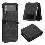 Custodia per telefono in pelle con trama di calcio, For Samsung Galaxy Z Flip3 5G, For Samsung Galaxy Z Flip4