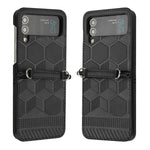 Custodia per telefono in pelle con trama di calcio, For Samsung Galaxy Z Flip3 5G, For Samsung Galaxy Z Flip4