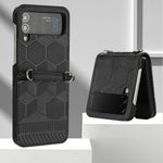 Custodia per telefono in pelle con trama di calcio, For Samsung Galaxy Z Flip3 5G, For Samsung Galaxy Z Flip4