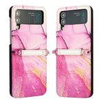 Custodia per telefono in pelle con motivo in marmo, For Samsung Galaxy Z Flip3 5G, For Samsung Galaxy Z Flip4