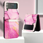 Custodia per telefono in pelle con motivo in marmo, For Samsung Galaxy Z Flip3 5G, For Samsung Galaxy Z Flip4