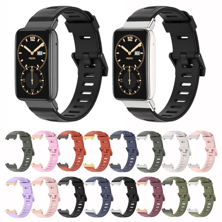 Cinturino per orologio in TPU con foro piatto Mijobs, For Xiaomi Mi Band 7 Pro