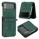 Custodia per telefono in pelle goffrata 3D, For Samsung Galaxy Z Flip3 5G, For Samsung Galaxy Z Flip4