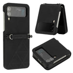 Custodia per telefono in pelle goffrata 3D, For Samsung Galaxy Z Flip3 5G, For Samsung Galaxy Z Flip4