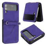 Custodia per telefono in pelle goffrata 3D, For Samsung Galaxy Z Flip3 5G, For Samsung Galaxy Z Flip4