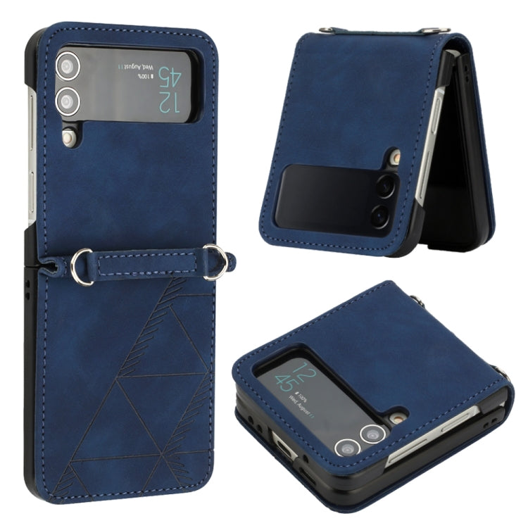 Custodia per telefono in pelle goffrata 3D, For Samsung Galaxy Z Flip3 5G, For Samsung Galaxy Z Flip4
