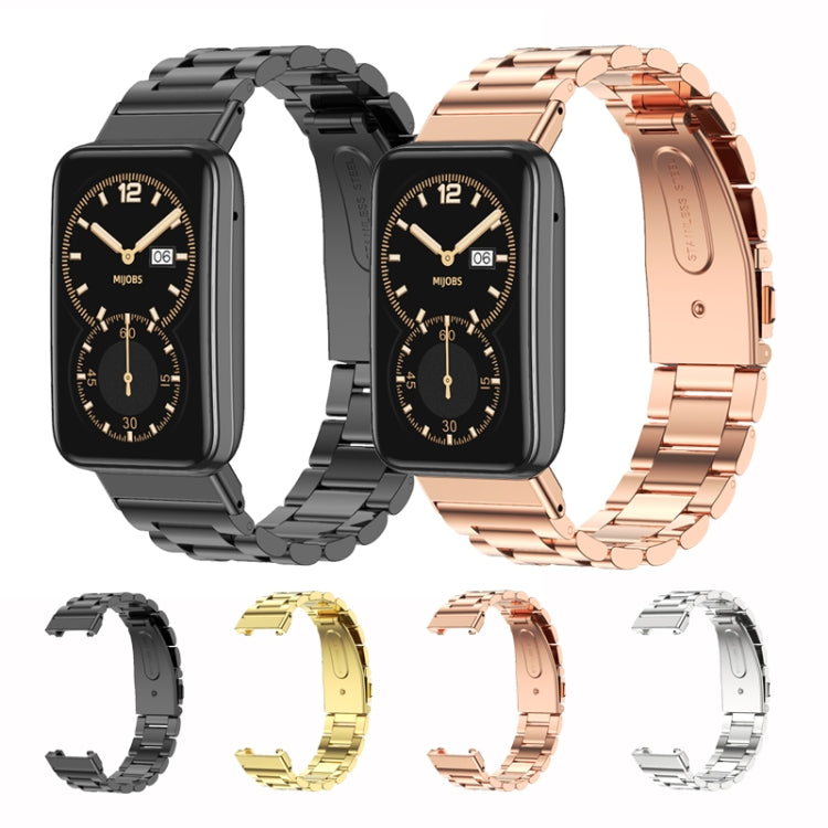 Cinturino per orologio in acciaio inossidabile con tre sfere in metallo Mijobs, For Xiaomi Mi Band 7 Pro