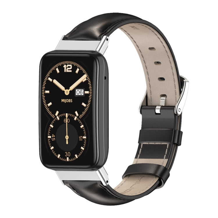 Cinturino per orologio in pelle bovina con strato superiore in vera pelle Mijobs, For Xiaomi Mi Band 7 Pro