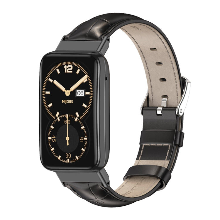 Cinturino per orologio in pelle bovina con strato superiore in vera pelle Mijobs, For Xiaomi Mi Band 7 Pro