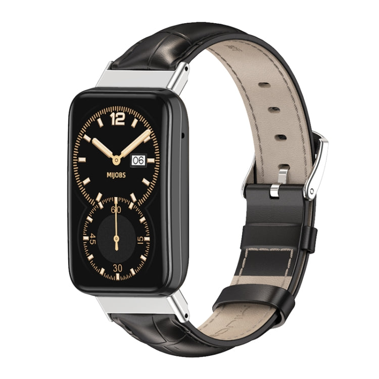 Cinturino per orologio in pelle bovina con strato superiore in vera pelle Mijobs, For Xiaomi Mi Band 7 Pro