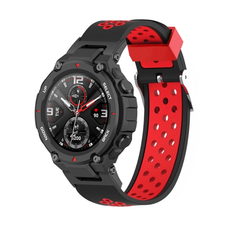 Cinturino in silicone bicolore con fori a 3 file, For Amazfit T-Rex / T-Rex Pro / Ares