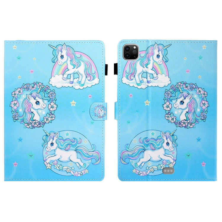 Custodia in pelle piatta sinistra e destra verniciata con funzione sleep, slot per schede e fibbia, striscia antiscivolo e staffa, For iPad Pro 11 inch 2020