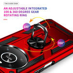 Custodia per telefono antiurto in TPU + PC con supporto girevole a 360 gradi, For Honor X9, For Motorola Moto E32 4G