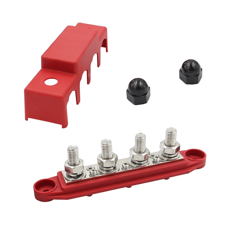 Morsettiera di distribuzione dell'alimentazione ad alta corrente per navi camper con coperchio, Black M8 Stud, Red M8 Stud, Black M10 Stud, Red M10 Stud, 1 Pair Black & Red M8 Stud, 1 Pair Black & Red M10 Stud