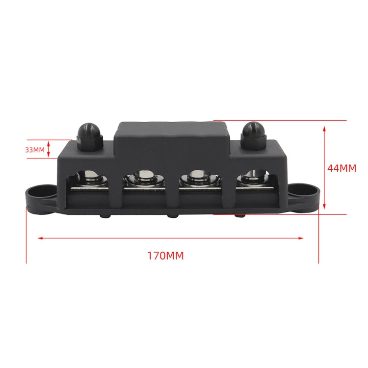 Morsettiera di distribuzione dell'alimentazione ad alta corrente per navi camper con coperchio, Black M8 Stud, Red M8 Stud, Black M10 Stud, Red M10 Stud, 1 Pair Black & Red M8 Stud, 1 Pair Black & Red M10 Stud
