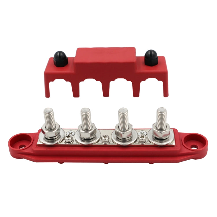 Morsettiera di distribuzione dell'alimentazione ad alta corrente per navi camper con coperchio, Black M8 Stud, Red M8 Stud, Black M10 Stud, Red M10 Stud, 1 Pair Black & Red M8 Stud, 1 Pair Black & Red M10 Stud