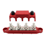 Morsettiera di distribuzione dell'alimentazione ad alta corrente per navi camper con coperchio, Black M8 Stud, Red M8 Stud, Black M10 Stud, Red M10 Stud, 1 Pair Black & Red M8 Stud, 1 Pair Black & Red M10 Stud