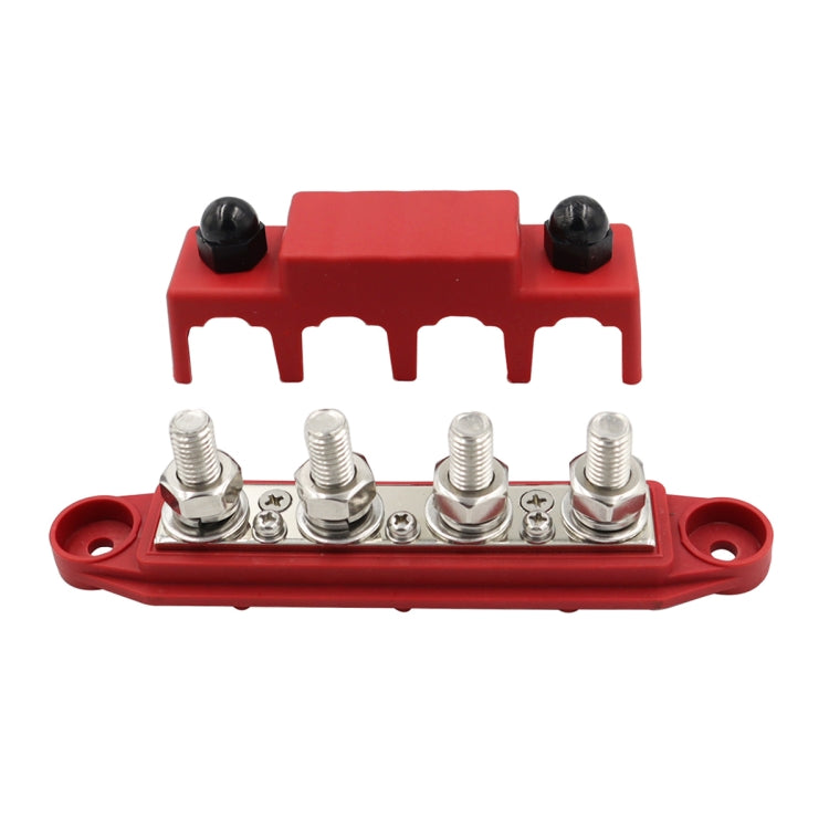 Morsettiera di distribuzione dell'alimentazione ad alta corrente per navi camper con coperchio, Black M8 Stud, Red M8 Stud, Black M10 Stud, Red M10 Stud, 1 Pair Black & Red M8 Stud, 1 Pair Black & Red M10 Stud