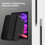 Custodia magnetica per tablet con fibbia a doppia faccia a 3 pieghe, For iPad mini 6 / mini 2024, For iPad 10th Gen 10.9 2022