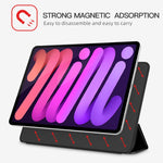 Custodia magnetica per tablet con fibbia a doppia faccia a 3 pieghe, For iPad mini 6 / mini 2024, For iPad 10th Gen 10.9 2022