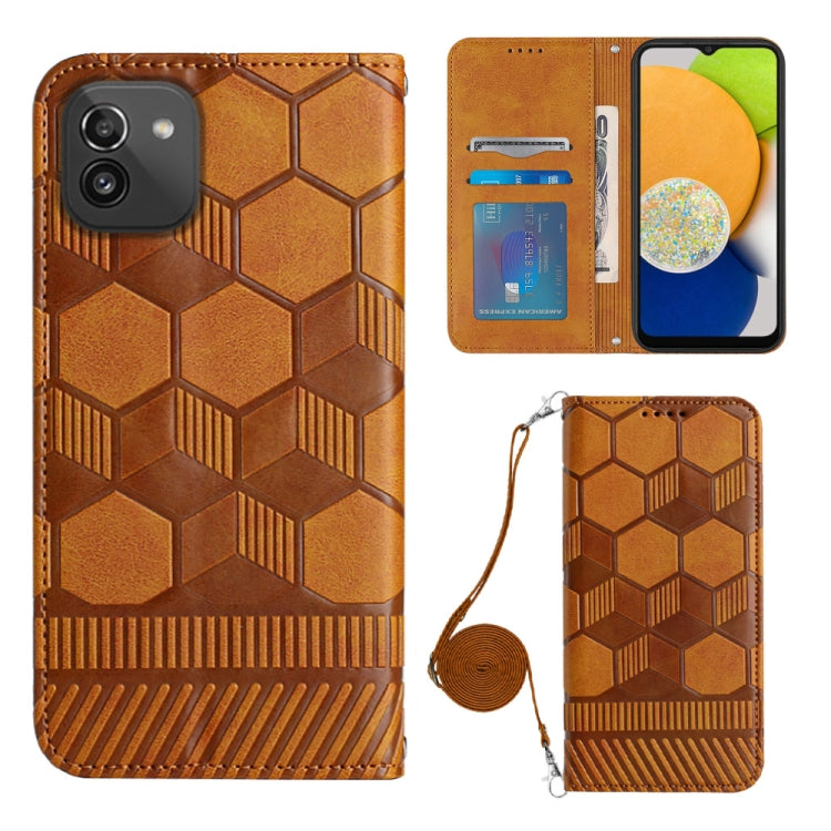 Custodia per telefono in PU magnetica con struttura a tracolla, For Samsung Galaxy A03 164mm, For Samsung Galaxy A03 166mm, For Samsung Galaxy A03S 164mm India, For Samsung Galaxy A03S 165.8mm US