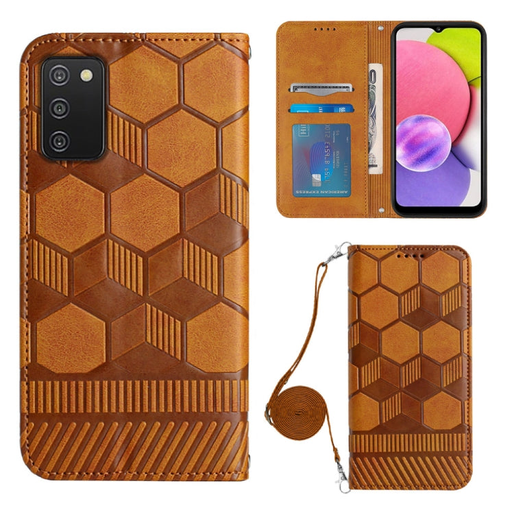 Custodia per telefono in PU magnetica con struttura a tracolla, For Samsung Galaxy A03 164mm, For Samsung Galaxy A03 166mm, For Samsung Galaxy A03S 164mm India, For Samsung Galaxy A03S 165.8mm US