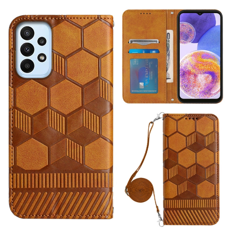 Custodia per telefono in PU magnetica con struttura a tracolla, For Samsung Galaxy A23 5G, For Samsung Galaxy A33 5G, For Samsung Galaxy A53 5G, For Samsung Galaxy A73 5G