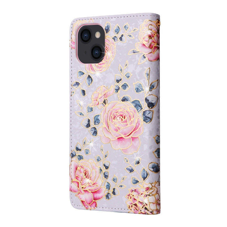 Custodia in pelle RFID con pittura abbronzante, For iPhone 14, For iPhone 14 Plus, For iPhone 14 Pro, For iPhone 14 Pro Max
