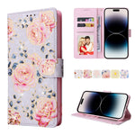 Custodia in pelle RFID con pittura abbronzante, For iPhone 14, For iPhone 14 Plus, For iPhone 14 Pro, For iPhone 14 Pro Max