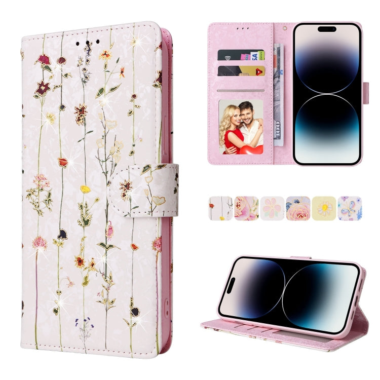 Custodia in pelle RFID con pittura abbronzante, For iPhone 14, For iPhone 14 Plus, For iPhone 14 Pro, For iPhone 14 Pro Max