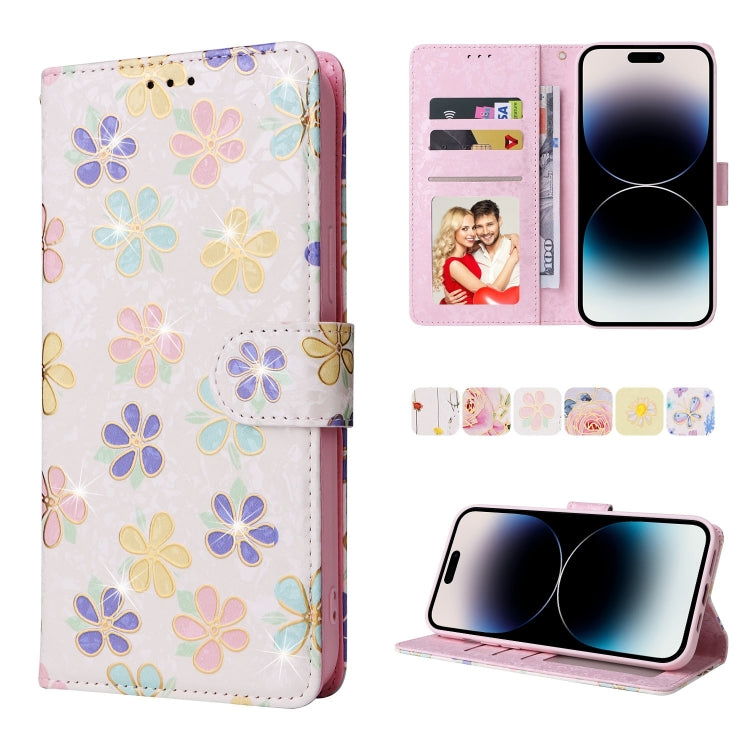 Custodia in pelle RFID con pittura abbronzante, For iPhone 14, For iPhone 14 Plus, For iPhone 14 Pro, For iPhone 14 Pro Max