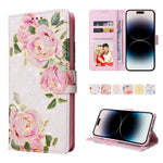 Custodia in pelle RFID con pittura abbronzante, For iPhone 14, For iPhone 14 Plus, For iPhone 14 Pro, For iPhone 14 Pro Max