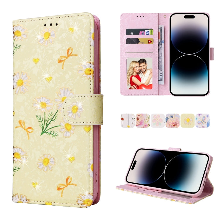 Custodia in pelle RFID con pittura abbronzante, For iPhone 14, For iPhone 14 Plus, For iPhone 14 Pro, For iPhone 14 Pro Max