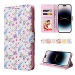 Custodia in pelle RFID con pittura abbronzante, For iPhone 14, For iPhone 14 Plus, For iPhone 14 Pro, For iPhone 14 Pro Max