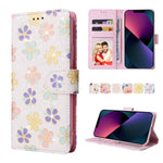 Custodia in pelle RFID con pittura abbronzante, For iPhone 13 mini, For iPhone 13, For iPhone 13 Pro, For iPhone 13 Pro Max