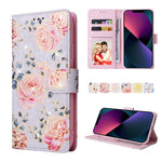 Custodia in pelle RFID con pittura abbronzante, For iPhone 13 mini, For iPhone 13, For iPhone 13 Pro, For iPhone 13 Pro Max