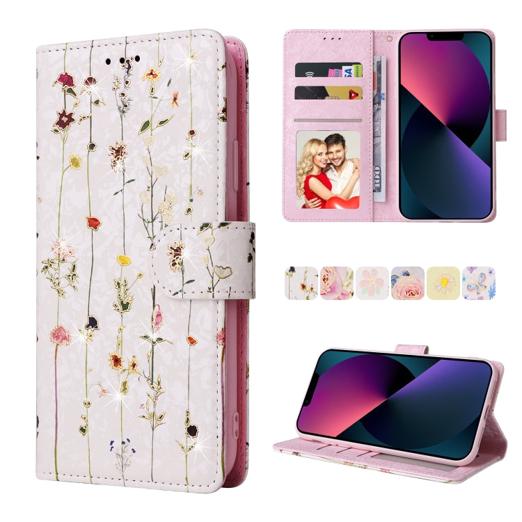 Custodia in pelle RFID con pittura abbronzante, For iPhone 13 mini, For iPhone 13, For iPhone 13 Pro, For iPhone 13 Pro Max