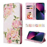 Custodia in pelle RFID con pittura abbronzante, For iPhone 13 mini, For iPhone 13, For iPhone 13 Pro, For iPhone 13 Pro Max