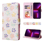 Custodia in pelle RFID con pittura abbronzante, For iPhone 13 mini, For iPhone 13, For iPhone 13 Pro, For iPhone 13 Pro Max
